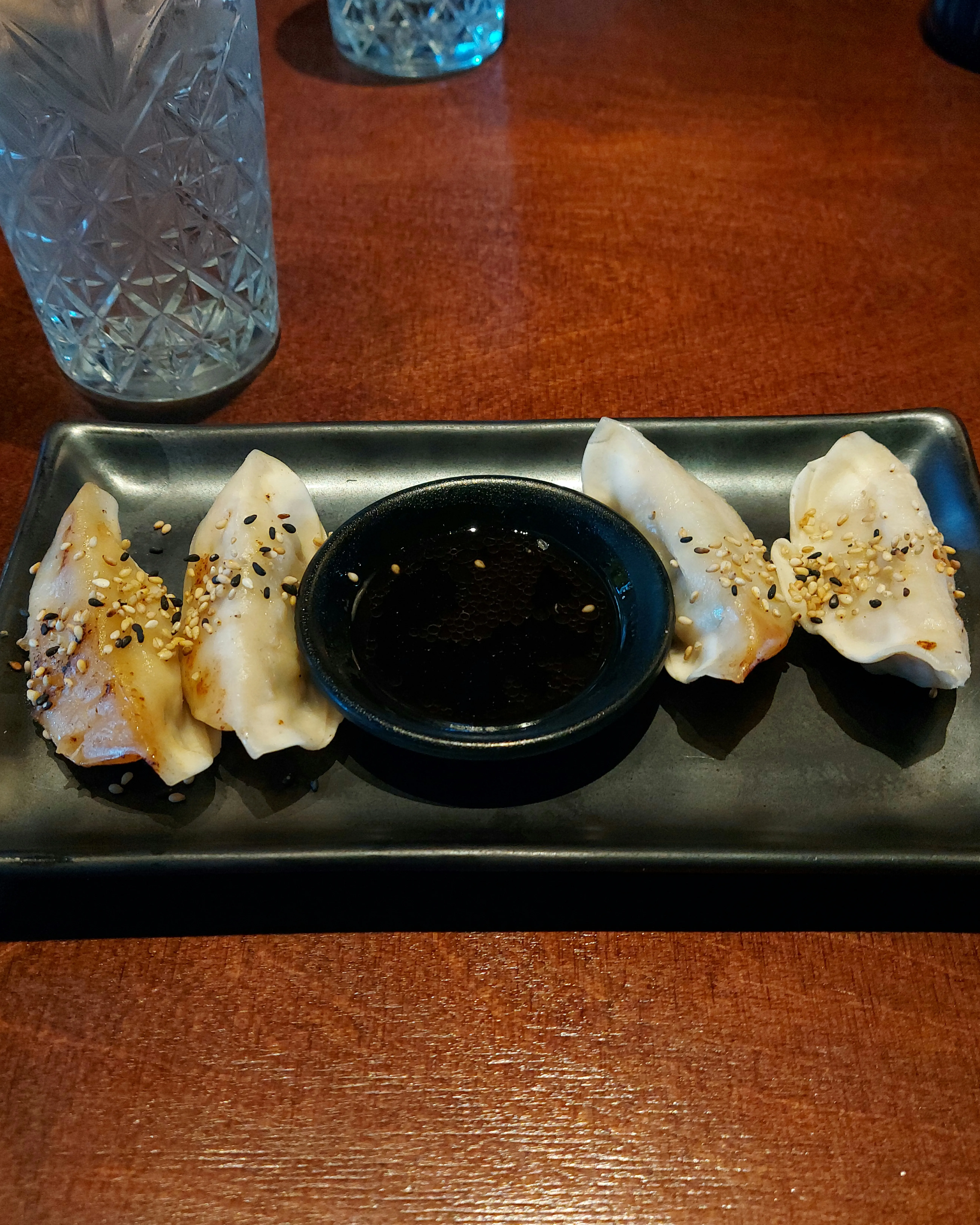 Chicken gyoza with dip at Nooch Asian Kitchen Bern Viktoriaplatz