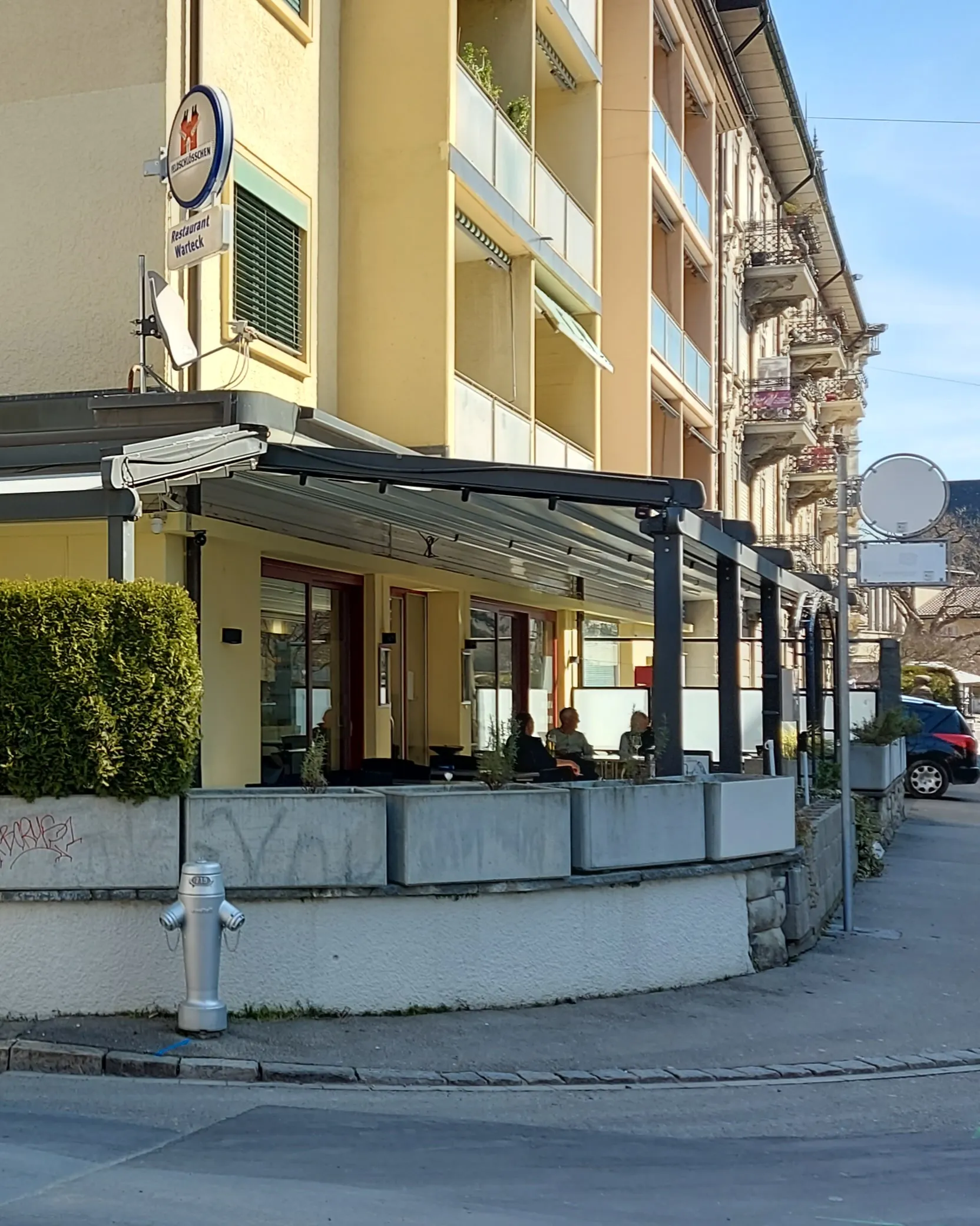 Ristorante Pizzeria Warteck Bern von der Strasse aus