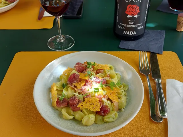 Pasta and Wine at Restaurant Ludmilla Bern
